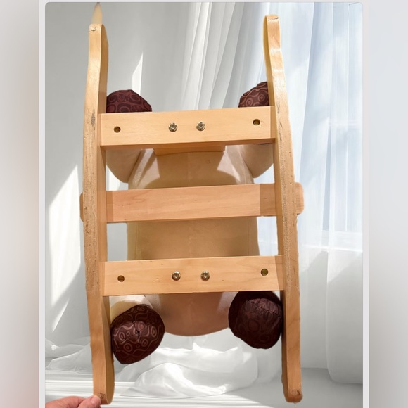 Plush Rocking Horse Toy - Cream and Blue - Picture 8 of 16